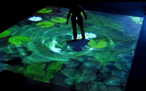 地面互動投影效果